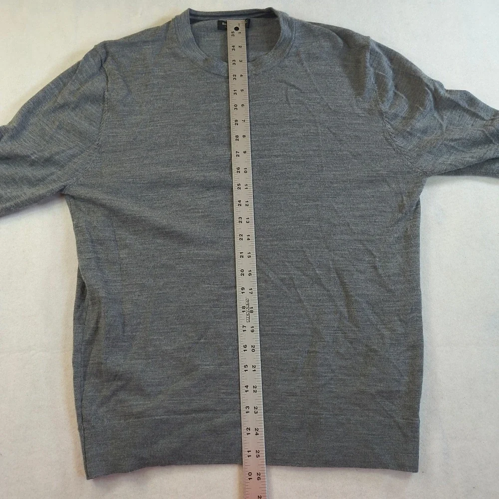 Banana Republic Gray Crew Neck 100% Merino Wool‎ Sweater XL